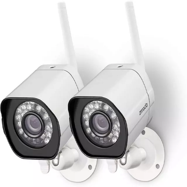 2 Pack Wireless Security Camera Smart Outdoor WiFi IP Night Vision Cloud Service