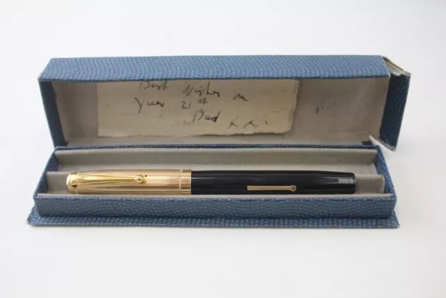 Mabie Todd & Co Blackbird Self Filling Fountain Pen Vintage 14ct Gold Nib