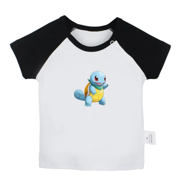 Bulbasaur Squirtle Print Newborn Baby T-shirts Toddler Graphic Tee Infant Tops