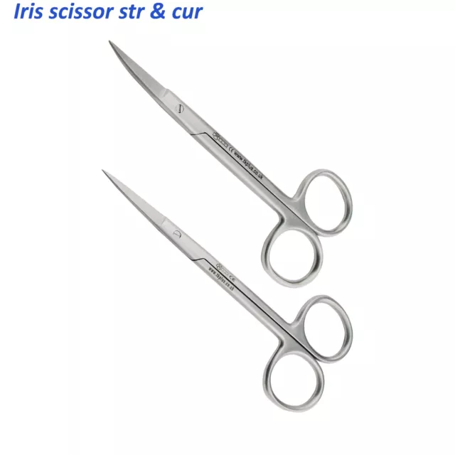 Iris gum scissors Straight and Curved fine tip Dental Surgical Scissors set CE