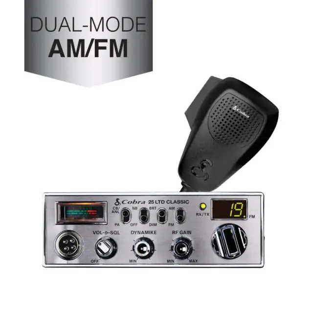 Cobra 25 LTD Classic Professional Midsize CB Radio AM FM New 2024 Model