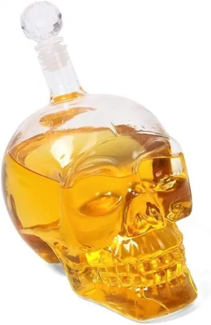 Creative Crystal Skull Head Whiskey Vodka Wine Decanter Bottle Glass Beer Cup