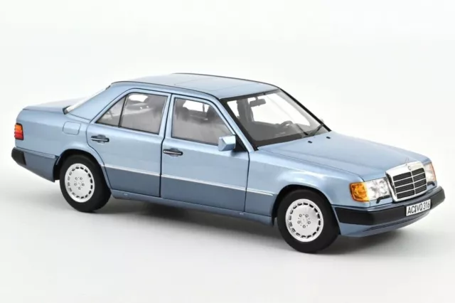 183945 Preorder Mercedes 230 E W124 Light Blue Metallic Norev 1/18