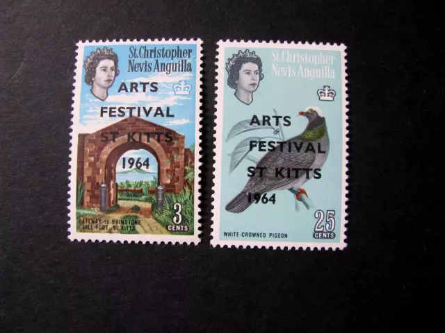 St. Kitts & Nevis Stamp Set Scott # 161-162 Never Hinged Unused