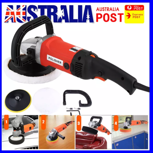 7''Electric Polisher Car Buffer Sander Pad Electric Tools Kit 6 Speed 1400W