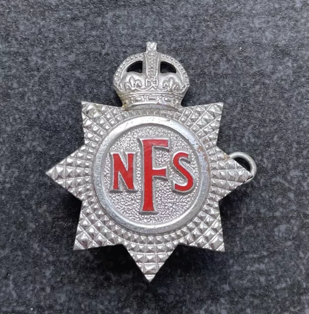 Genuine WW2 National Fire Service Cap Badge