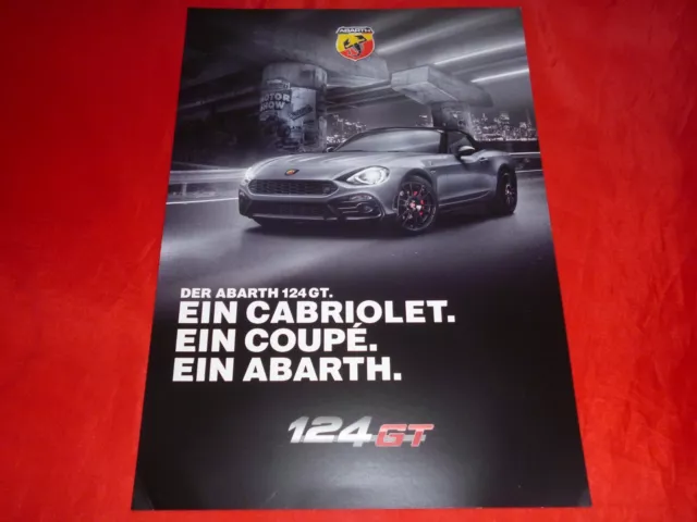 FIAT ABARTH 124 "GT" Sondermodell Prospektblatt Brochure Depliant Folleto 2018
