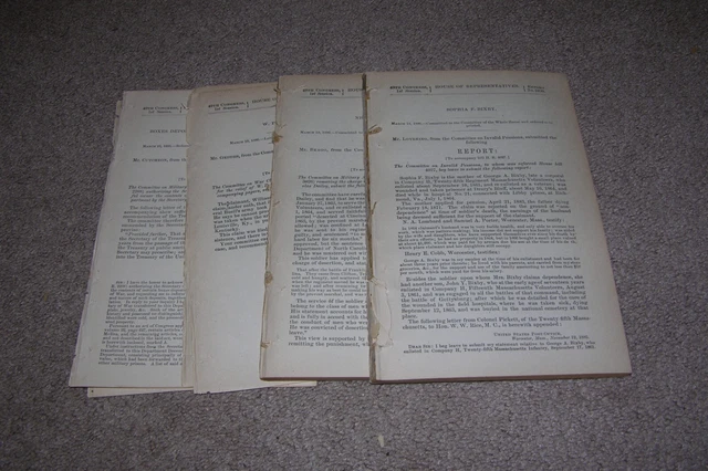 Lot of 4 Civil War Invalid Pensions Reviewed 1886 Government Documents