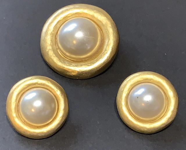 Boutons De Collection Anciens – Métal Doré 20mm – Fabrication Française – Lot De 1 à 10