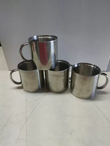 Lot Of 4 Camping Coffee Cup 18-8 Stainless Steel Mug China