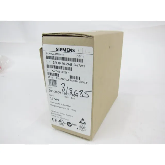 New Siemens 6SE6440-2AB13-7AA1 MICROMASTER440 without filter 6SE6 440-2AB13-7AA1