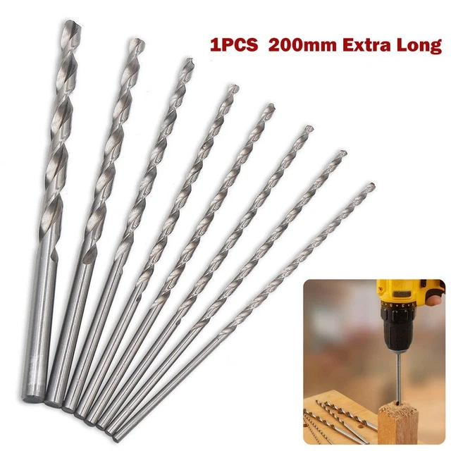 High Speed Steel HSS Drill Bits for Deep Metal Drilling 2 10mm 200mm Long