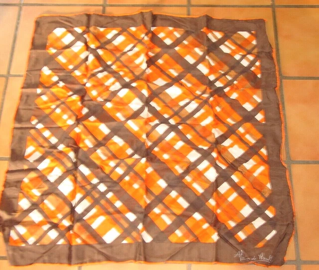 Foulard Vintage En Soie Roulotté Jacques Heim - Écharpe Femme Colorée