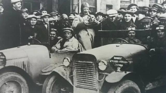 Foto vintage Repro Motor Car Road Race Rally 1927 Motorsport russo