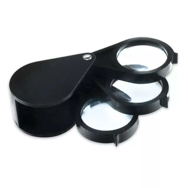 5X 10X 15X Triple Folding Pocket Magnifier Eye Loupe with 1.25 Magnifying  Lens $7.99 - PicClick