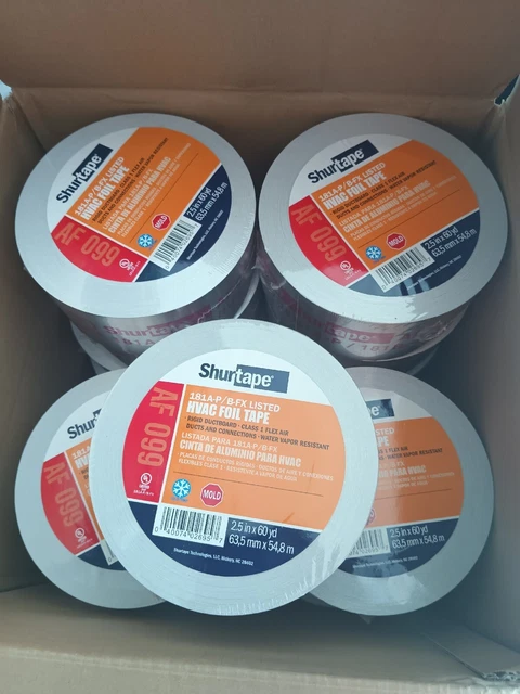 Shurtape 181A-P/181B-FX  HVAC Foil Tape 2.5" x 60 YDS - AF 099 # 4 pcs