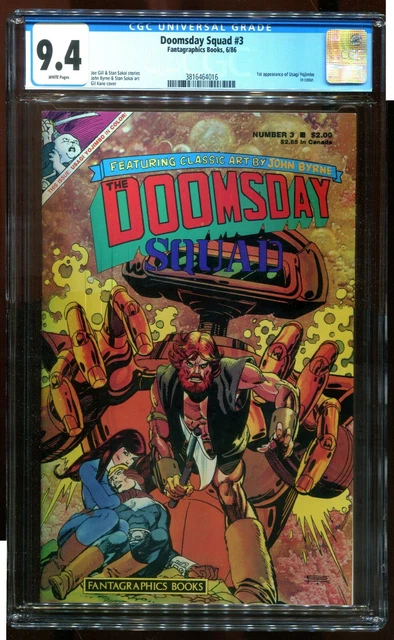Doomsday Squad 3 Cgc 9.4  1St App Of Usagi Yojimbo In Color Fantagraphics