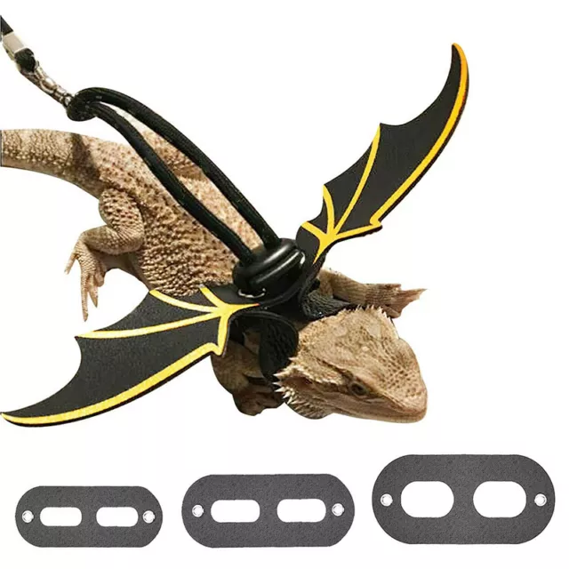 Reptile Lizard Bearded Dragon Harness Leash Adjustable Strap Collar Soft Belt BH 2