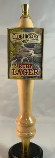 Olde Hickory Brewery RUBY LAGER Craft Draft Beer 11.5" Tap Handle