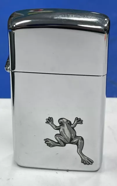 Zippo 2005 Frog Polished Chrome Slim Lighter Unfired In Box C673