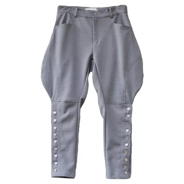 Hommes Équitation Sarouel Baggy Pantalon Boutons Sauteur Culottes Conique