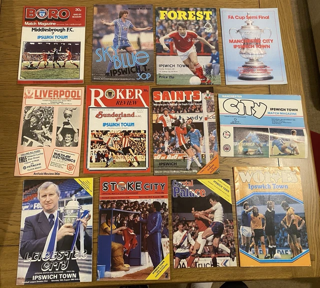 Lot De 3 Vieux Programmes Du Match Ipswich Town De 1973 - Vintage Football Anglais