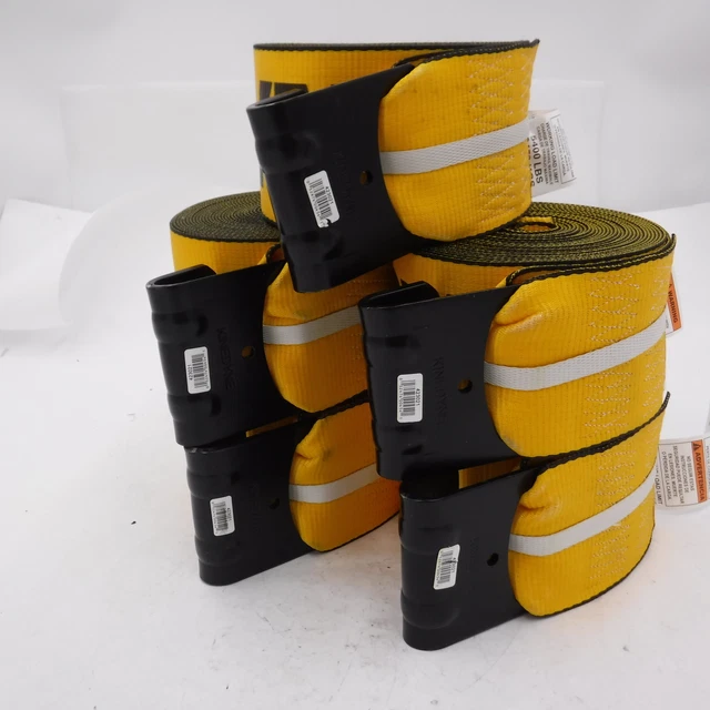 5 Pack Kinedyne 4" x 30' Cargo Winch Strap with Flat Hook 5400 Lb