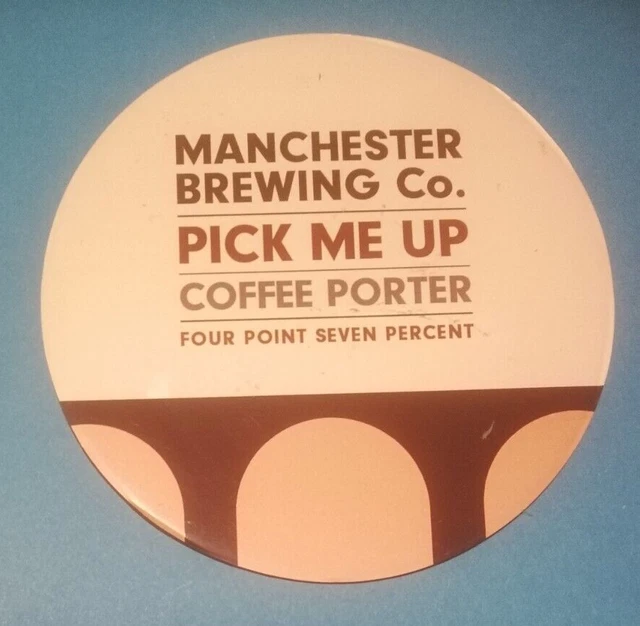 Beer pump clip badge front MANCHESTER brewery PICK ME UP real ale CLOSED