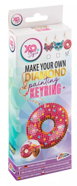 Diamond Painting Set Schlüsselanhänger Donut - gestalte deinen eigenen Schl ...