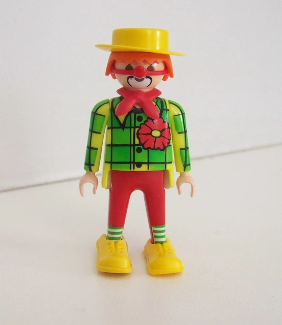 Set Playmobil Vintage Cirque 3319 De 1987 - Clown Vert, Nez Rouge, Accordéon