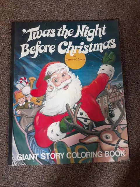 Twas The Night Before Christmas Giant Story Coloring Book Clement C Moore