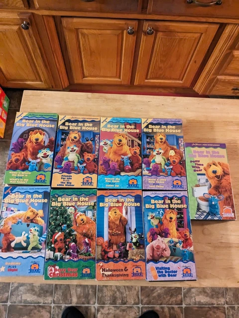 BEAR IN THE Big Blue House VHS Lot of 9 Playhouse Disney Jim Henson ...
