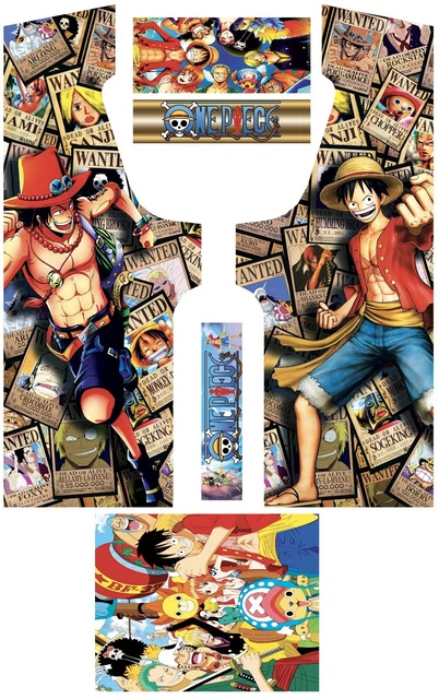 Stickers Déco Borne D'arcade One Piece - Modèle 2 - Neuf - Fabriqué En France