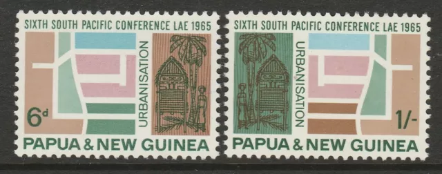 Papua New Guinea 1965 Sixth South Pacific Conference set SG 77-78 Mnh.