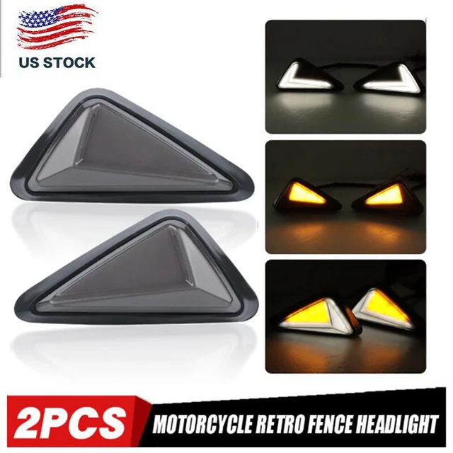 MOTORCYCLE FLUSH MOUNT DRL LED Turn Signals Indicator Blinker Light
