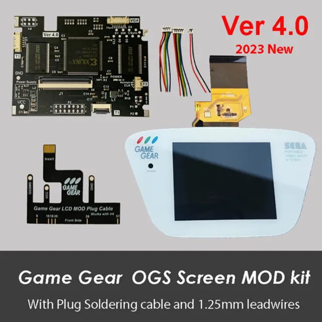 Für Sega Game Gear GG V4.0 LCD Highlight Screen Kit Low Stromverbrauch Spare Kit