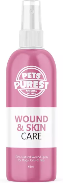 Pets Purest Wound & Antiseptic Spray for Dogs, Cats & Pets - 100% Natural Skin &