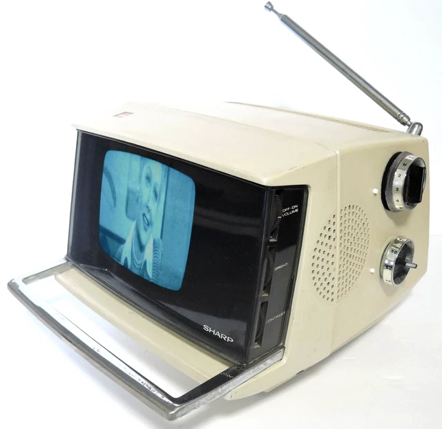 Working! Vintage Sharp Model 3S-W111 Portable B&W Space Age Solid State Tv Working! Vintage Sharp Model 3S-W111 Portable B&W Space Age Solid State Tv