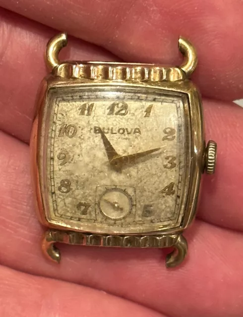 Vintage Bulova L2 1959 Hand Wind Mechanical 15J 10BT Wrist Watch Swiss gold tone