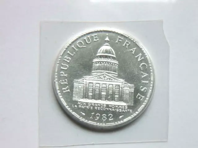 100 Francs Panthéon 1982 fdc Argent  (Scellée) issue d'un coffret fdc