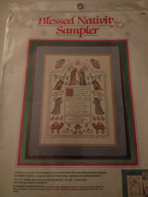 DIMENSIONS BLESSED NATIVITY Counted Cross Stitch Christmas Stocking Kit  8358 16 $28.49 - PicClick