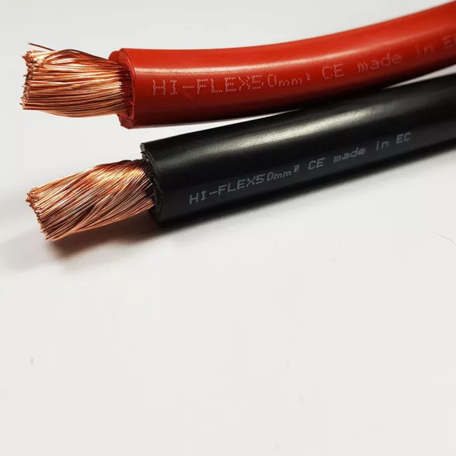 60mm2 415 A Amps Flexible PVC Battery Welding Cable Black Red 1 - 100M M Lengths