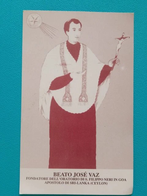 Santino Beato Jose Vaz S.filippo Neri  Sri-Lanka Ceylon  Canivet Pieuse Holycard