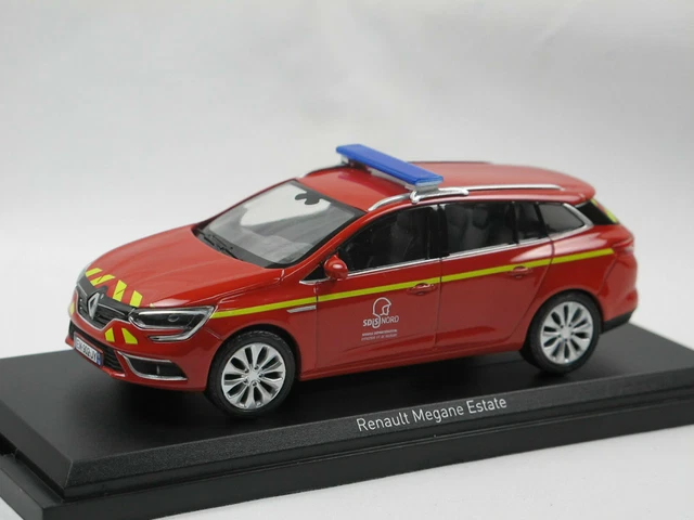 Collection Véhicule Camion miniature Police Nationale 1/43 Renault Megane Estate NOREV SAMU Pompier - Collection