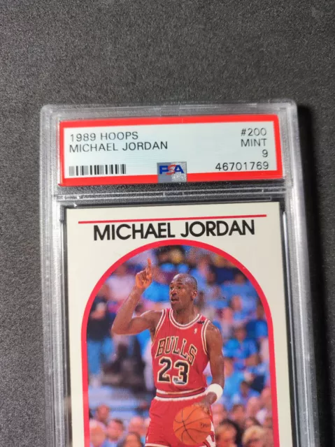 PSA 9 Michael Jordan 1989 HOOPS #200 Chicago Bulls NBA 3