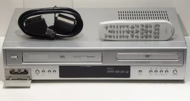 HiFi VHS Videorecorder+DVD Player Kombigerät richtige Fernbed. Videorekorder