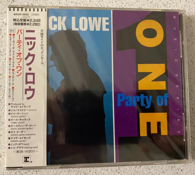 Nick Lowe – Party Of One (CD) JAPAN OBI WPCP-3432 NEW & Sealed RARE Promo !!