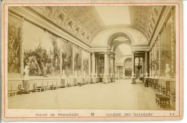 P.V., France, Palais de Versailles, Galerie des Batailles  Vintage albumen print