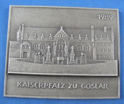 Buderus Plakette Eisen Eisenguss Eisenkunstguss Kaiserpfalz zu Goslar 1989 