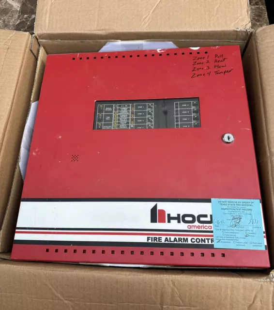 Hochiki HCP-204E Fire Alarm Control Panel. Battery Terminal Broken Off Board.